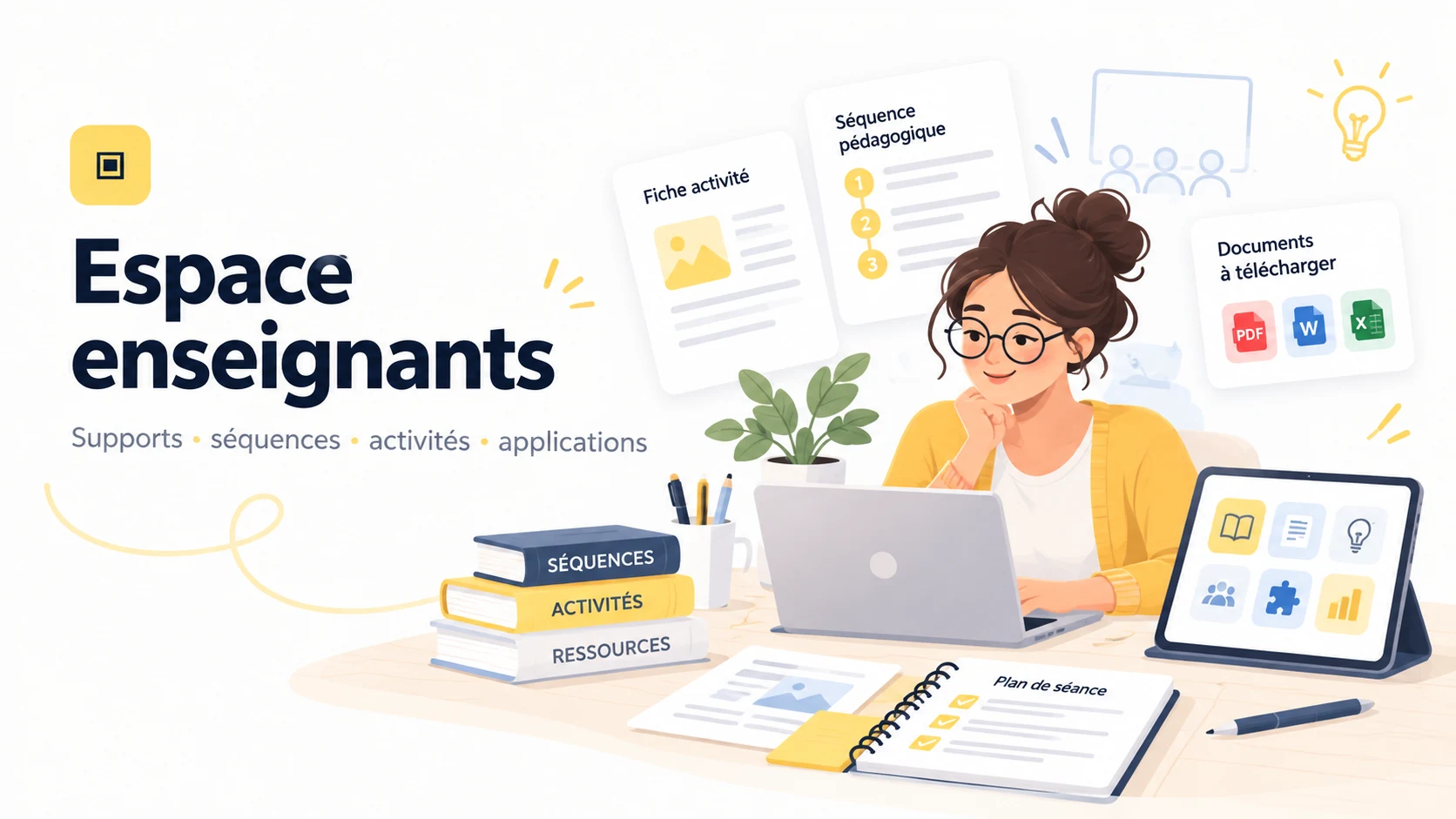Espace enseignants : supports, séquences, activités, applications et documents à télécharger